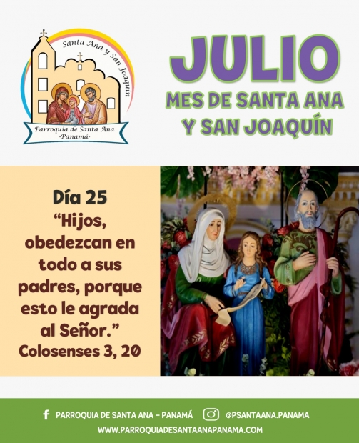 De la mano de  Santa Ana y San Joaqun. Da 25.